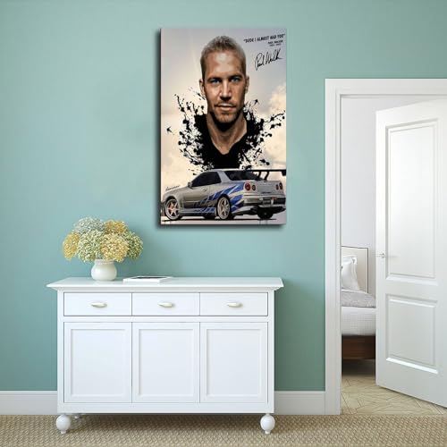 Toile Paul Walker encadrée impression haute définition décoration murale