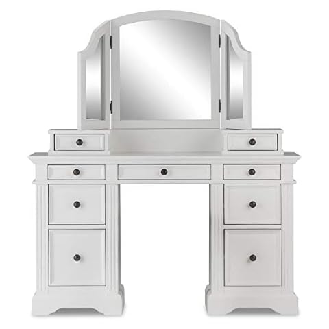 Gainsborough White Dressing Table Set with Mirror Cover