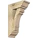 Ekena Millwork BKT0604X14X22MRC01RDF Merced Traditional Rough Sawn Bracket w/Offset Brace, Douglas Fir