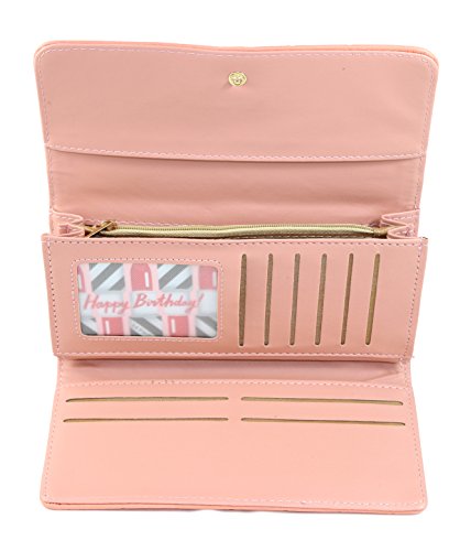 Women's Gold Leather Band Watch & Matching Tri-Fold Wallet Set