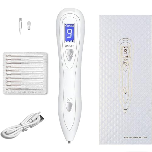 Syluxe Lápiz de Plasma para Cuidado de la Piel, 9 Niveles Ajustables, Pantalla LCD, Dispositivo de Belleza y Tratamiento Facial