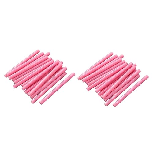 Operitacx 32 Piezas palos adhesivos mini barras de pegamento caliente palitos de pegamento caliente para manualidades madera glue stick cerámica barra de pegamento pegante de barra rosa