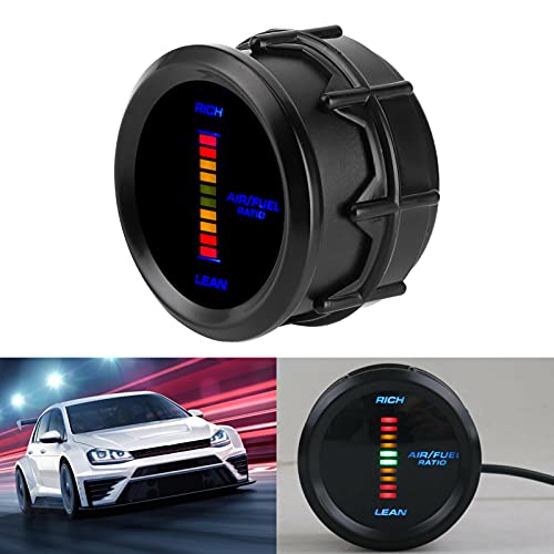 Air Fuel Ratio Gauge, Universal Air Fuel Ratio Gauge Blue Led Indicator Meter 52Mm Dia Auto Instrument #TOP4