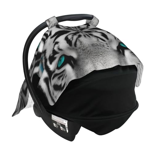 Housse de siège auto bébé motif tigre yeux bleu sarcelle multi-usage