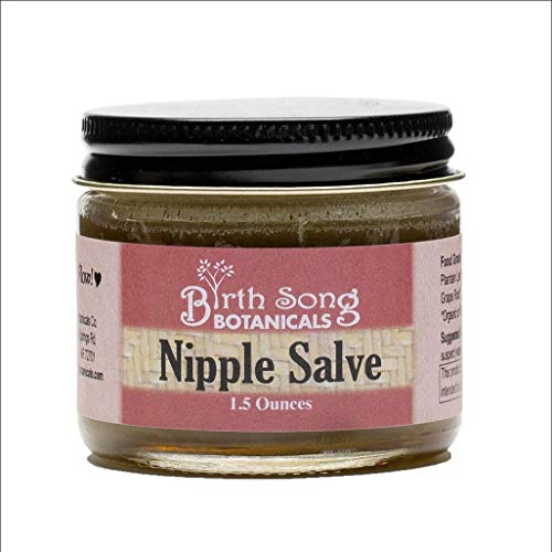 Birth Song Botanicals Organic Nipple Cream for Breastfeeding Mothers, Lanolin-Free Herbal Salve, Safe for Baby, 1.5oz Jar