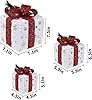 Set of 3 Christmas Lighted Gift Boxes, Pre-lit 60LED Light Up Present Boxes Ornament Outdoor, Boxes with Gold Snowflake, Battery Operated Christmas Decorations for Indoor Home, Party, Lawn Decor #1