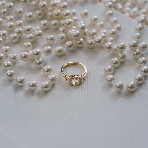 Philip Jones Gold Plated Adjustable Three Stone Ring Created with Zircondia® Crystals - 4