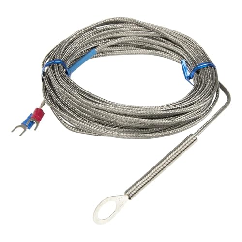 Termopar tipo K FTARR01 con sonda de temperatura de 6mm y cable metálico de 7 metros 5