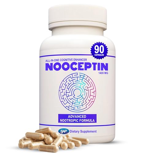 NOOCEPTIN All-in-One Cognitive Enhancer – Full Spectrum Nootropic Brain Support Supplement with Advanced Formula to Boost Productivity, Mental Clarity, Calm Focus, and Performance – 90 Capsules
