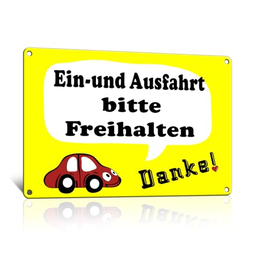Goodvia Ein und Ausfahrt Bitte Freihalten Schild Lustig Metall 30x20cm (A4), Ein und Ausfahrt Tag und Nacht Freihalten Alu Reflektierend Rostfrei Mit Cartoon-Muster Gelb x1 Goodvia Ein und Ausfahrt Bitte Freihalten Schild Lustig Metall 30x20cm (A4), Ein und Ausfahrt Tag und Nacht Freihalten Alu Reflektierend Rostfrei Mit Cartoon-Muster Gelb x1