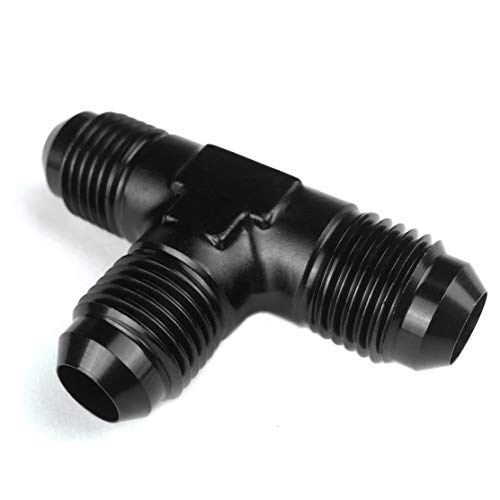 Image of 6AN Flare Tee Block Aluminum AN6 Male T Fuel Hose Union Fitting Adapter Blue 6AN to 2x -6AN
