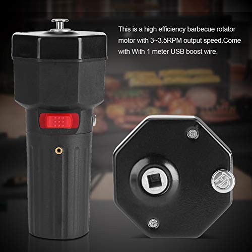 5V Rotator Grillmotor BBQ Grillspießmotor, Campingartikel Batterie Grillmotor, mit USB Boost Wire