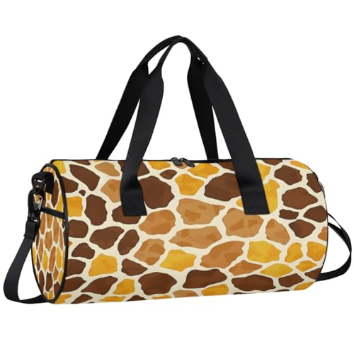 Giraffe Patterns Travel Gym Bag Waterproof Sport Dance Bag for Women Men Portable Gymnastics Duffel Bags Canvas Tote Carry on Handbag for Workout Overnight Weekender