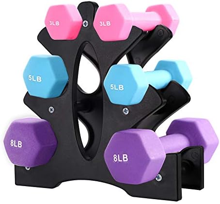 AUXSOUL 1 Pack Dumbbell Rack Stand, 3 Tier Dumbbell Bracket Free Hand Weight Tower Stand for Home Gym Organization, Holds 3/5/8 LB (Weights Not Included)