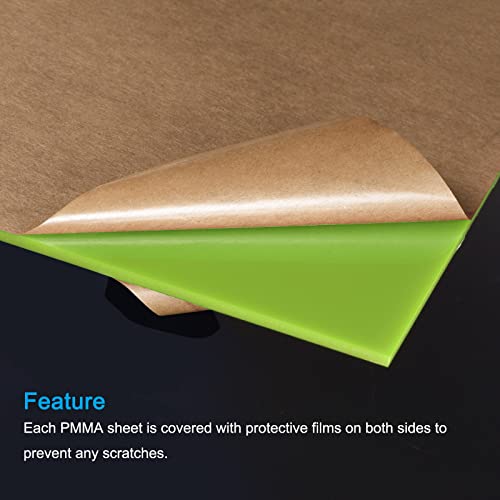 Image of MECCANIXITY PMMA Acrylic Sheets Colored Non Transparent 6 x 6 Inch Dark Green for Glass, DIY, Painting, Art Craft