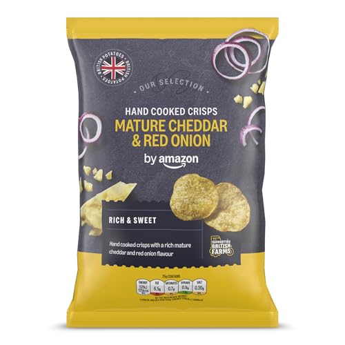 by Amazon Our Selection Hand Cooked Mature Cheddar & Caramelised Onion Crisps 150g