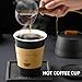 BYSNOW 100 pack 12 oz Thickened Coffee Cups with Lids, Scald Resistant Hot Cups with Sleeve and Straw, To Go Coffee Cups for Home, Office, Cafes and Party (Black 12oz)