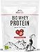 Produktbild AlpenPower BIO WHEY Protein Erdbeere 1 kg - 100% natürliche Zutaten & ohne Zusatzstoffe - Hochwertiges CFM Eiweiß-Pulver aus bester Bio-Alpenmilch