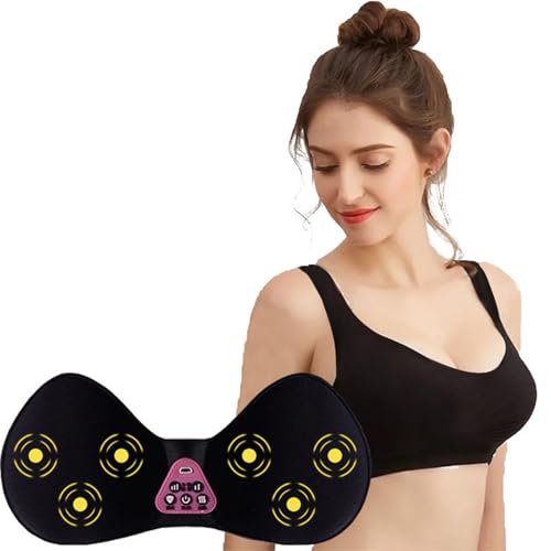LTEJUMQ Masseur électrique de Sein de Massage de 5 Modes, Soutien-Gorge D'élargissement du Sein de Machine de Massage de Chauffage du Sein électrique USB pour...