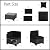 KIGOTY Patio Furniture Set,7 Pieces Modular Outdoor Sectional Sofa, PE Rattan Patio Conversation Set, All Weather Wicker Patio Furniture with Cushions and Coffee Table (Black/Black-X)