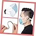 FRCOLOR 10PCS Adjustable Mask Hanging Hooks Ear Protective Strap Adjuster for Comfortable Mask Wearing for Enhanced Black