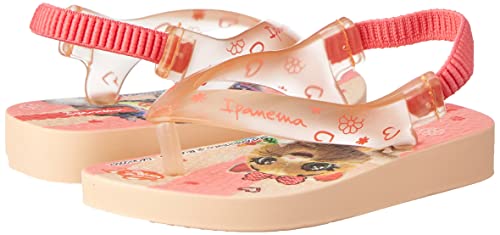 Chinelo Ipanema Baby 44 Gatos Rock Band Baby, Bebê-Meninas, Bege/Bege Transparente, 20/21