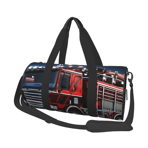 Sac de voyage pliable rouge camion de pompier pour vos weekends et sorties sportives