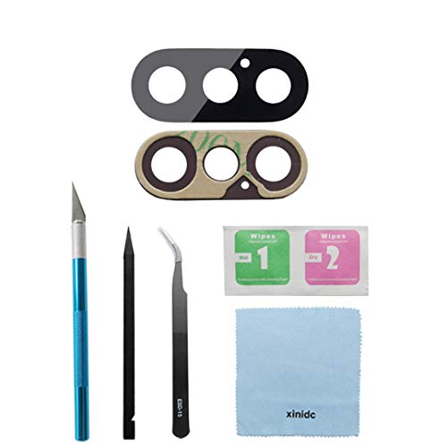 Xinidc Original OEM Back Rear Camera Glass Lens Replacement for iPhone X with Adhesive Preinstalled Includes Repair Tools Set