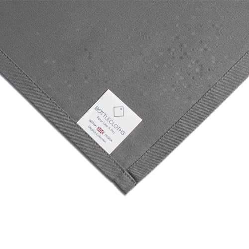 BOTTLECLOTHS - Original Collection, Flaschentuch für Eiskübel, Baumwolle, 42 cm, Eckloch, genähter Kreis (Platin, 1 Stück)