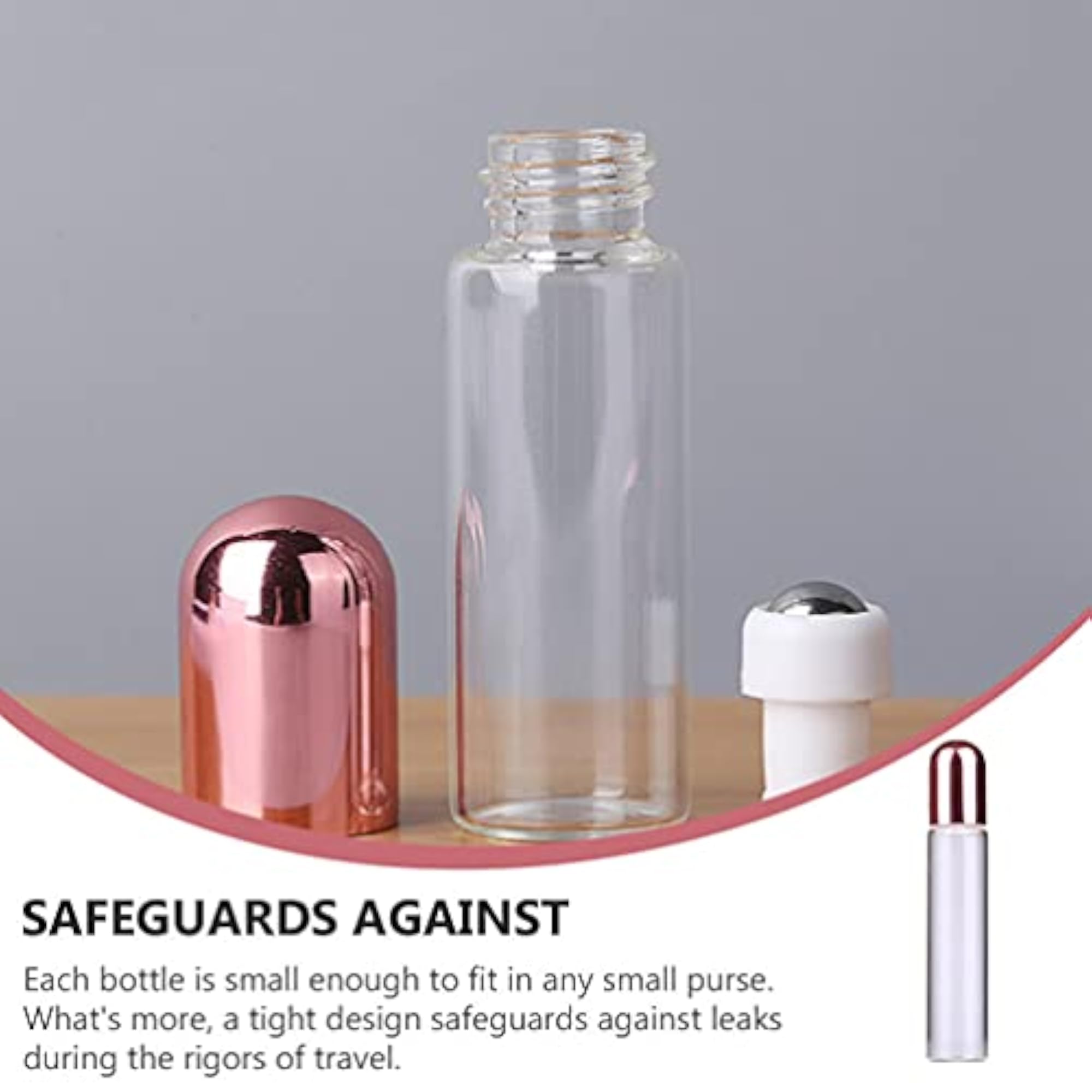 10pcs 3ML Glass Roller Bottles for Essential Oil and Perfume
