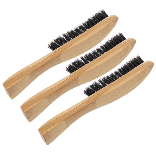 PATKAW 3 Piezas Cepillo Para Barba Recogedor De Barba Para Afeitar Honesto Bálsamo Cepillos Para Barba Recortador De Barba Hombres Nariz Cepillo Alisador De Barba Aseo Cera Pelo De Cerdas