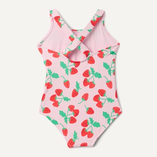 Image of Amazon Essentials Girls and Toddlers' Cross-Back One-Piece Swimsuit