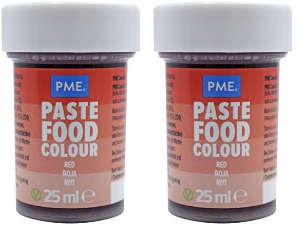 PME Colorante en Pasta Rojo Baya 25 g (Paquete de 2)