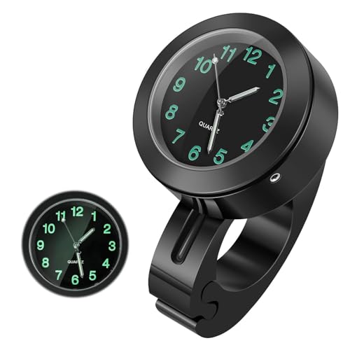 TaimeiMao Horloge Moto Guidon,Montre pour Guidon de Vélo,Montre Moto Étanche de Vélo Lumineuse,Horloge de Moto Universelle pour Motos Véhicules Électriques