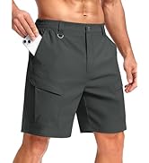 TACVASEN Mens Cargo Hiking Shorts 7" Quick Dry Stretch Tactical Work Shorts for Men Outdoor Casua...