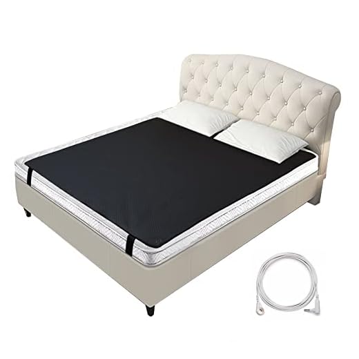 Grounding Mattress Pad for Earthing Conductive Grounding Mat with 15ft Grounding Cord Breathable Grounding Sleep Pad (55" x 71")