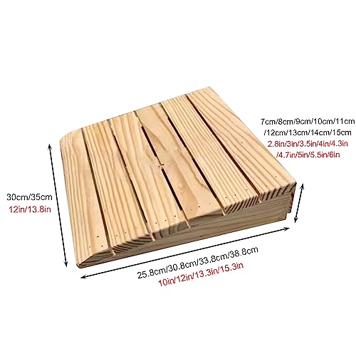 Rampa de umbral de madera maciza de 7 a 15 cm, portátil, antideslizante, acceso para silla de ruedas, puerta de garaje, patio, entrada, rodamiento de carga resistente