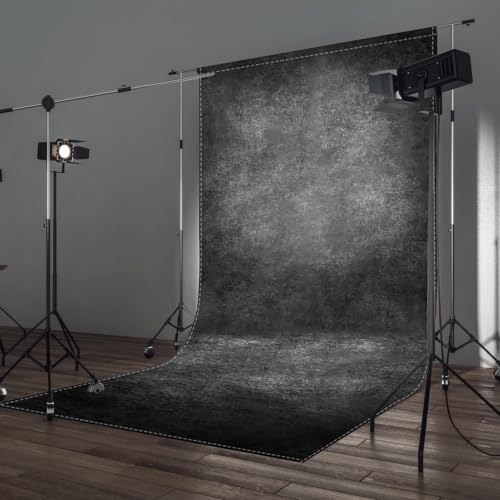 Fond pliable abstrait de qualité supérieure Luminora toile de fond noir en polyester - 4