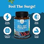 Pure Alpha Lipoic Acid Supplement with Acetyl L-Carnitine - Natural ALA ALC Amino Acids Boost Memory Support Mental Performance and Raise Energy Levels Metabolism - 60 Capsules - Image 3