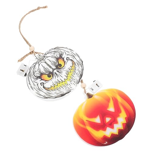 Lámpara de calabaza Halloween PRETYZOOM pack de 6 linternas colgantes de plástico 2