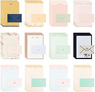72 PCS Writing Stationery Paper with 36 PCS Envelops, Cute Stationary Paper Floral Animal Writing Paper and Envelopes Lined Letter Writing Set for Invitation Gifts