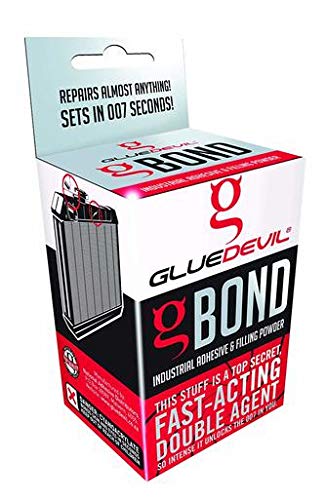 GlueDevil - G Bond Industrial Strength Adhesive and Filling Powder Kit (30g) - Fast Acting Double Agent That Sets in 007 Seconds