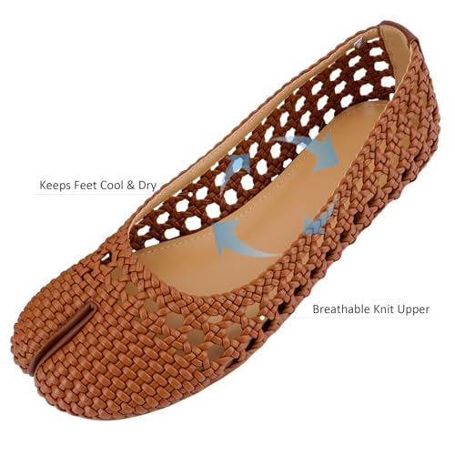 Image of VBDB Mesh Ballet Flats for Women Split Toe Tabi Flats Wide Width Mesh Flats Low Heel Casual Ballerina Comfortable 2026 Spring Summer Shoes