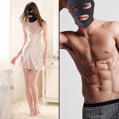 Banjiabb BDSM-Fetisch Maske 3 Stück - SM-Bondage Headgear für Männer und Frauen