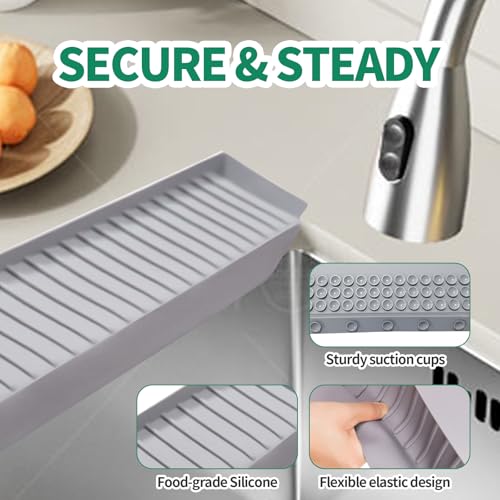 image for Stuffygreenus Silicone Splash Guard, Bath Splash Guard Shelf, Bath Toy