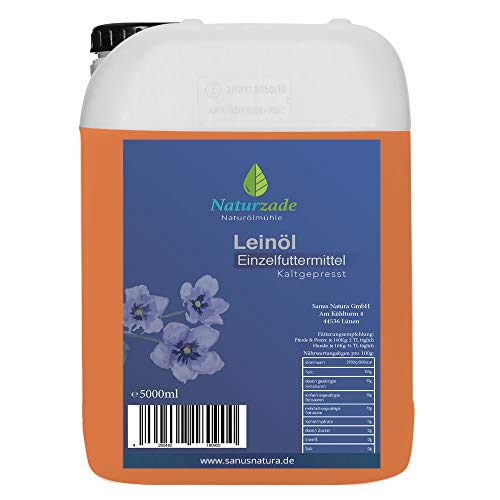 Naturzade Leinöl 5 Liter Premium Qualität 100% rein,...