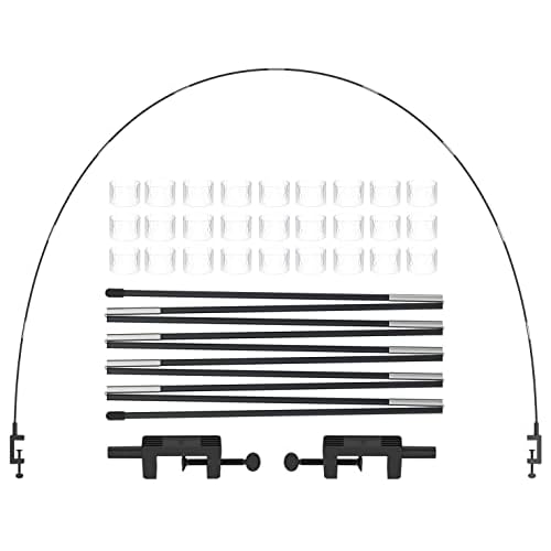 LANGXUN 12ft Black Table Balloon Arch Kit, Balloon Arch Stand Frame For Birthday Party Wedding and Graduation Decorations, Christmas Decort Baby Showe