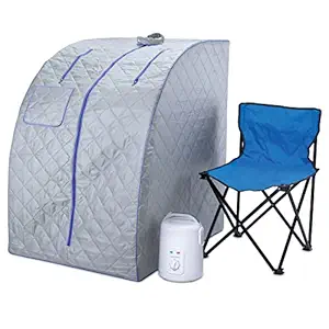 Durasage Lightweight Portable Personal Steam Sauna Spa for Relaxation at Home, 60 Minute Timer, 800 Watt Steam Generator, Chair Included