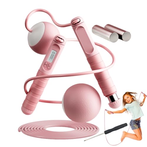 カウンター付き縄跳び | データ追跡フィットネス機器 | 加重カウンター付き縄跳び | 学生・女性・男性・10代・家庭ジム・旅行・公園・寮・小さなスペース向け