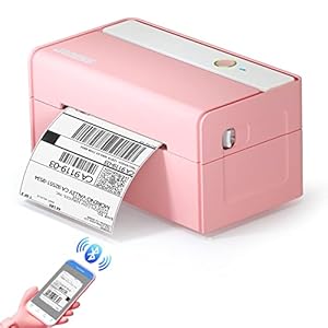 JADENS Bluetooth Thermal Label Printer -Wireless Shipping Label Printer for Small Business & Package, USPS, Etsy, Amazon…